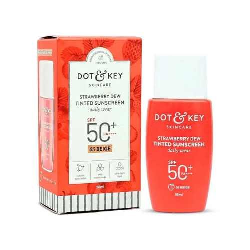 Dot & Key Strawberry Dew Tinted Sunscreen SPF 50+ PA++++ – 05 Beige (50 ml)