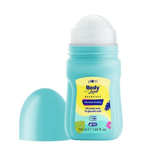 Plum BodyLovin Hawaiian Rumba Deodorant Roll-On – 50 ml  With 4% Lactic Acid & 1% Glycolic Acid