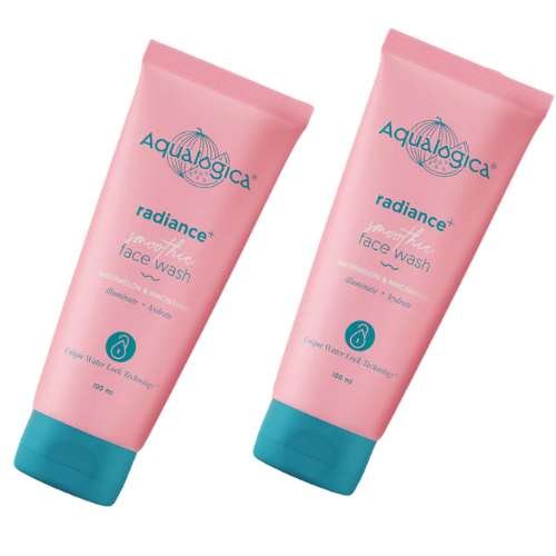 Aqualogica Radiance+ Smoothie Face Wash – Watermelon & Niacinamide | Illuminates & Hydrates | Unique Water Lock Technology | Gentle Daily Cleanser | 100 ml