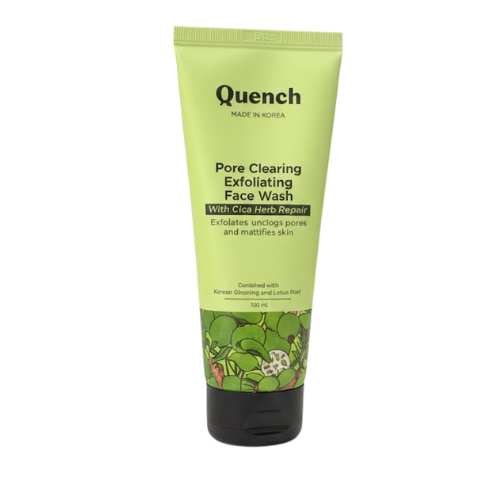 Quench ClearBalance Exfoliating Face Wash – Cica Herb Repair | Pore Refining Cleanser | Gentle Exfoliation | 100 ml