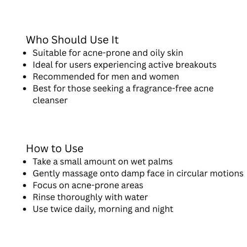 The Derma Co 1% Salicylic Acid Gel Face Wash – For Active Acne | With Witch Hazel & Willow Bark | Fragrance-Free | Dermatologically Tested | Day & Night Use | 100 ml