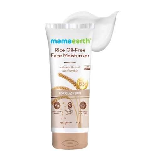 Mamaearth Rice Oil-Free Face Moisturizer – With Rice Water & Niacinamide B3+ | 24-Hour Hydration | Glass-Skin Glow | Lightweight, Non-Greasy | Made Safe | For All Skin Types