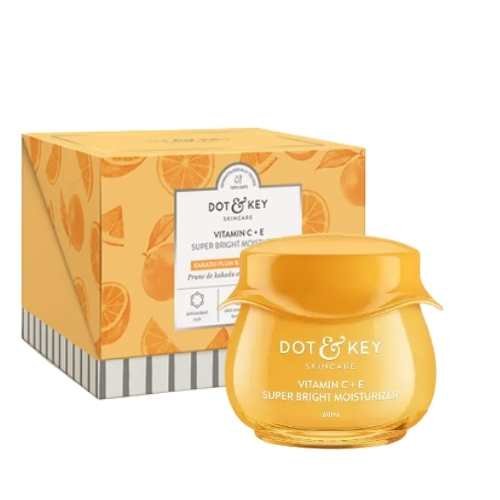 Dot & Key Vitamin C + E Super Bright Moisturizer – With Kakadu Plum & Blood Orange | Targets Dullness & Pigmentation | Lightweight Sorbet Texture | For Oily & Combination Skin | 60 ml