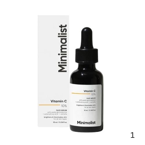 Minimalist Vitamin C 10% Face Serum – With Acetyl Glucosamine, Polyhydroxy Acid (PHA) & Centella | Brightens & Illuminates Skin | Gentle Daily Serum | For All Skin Types | 30 ml