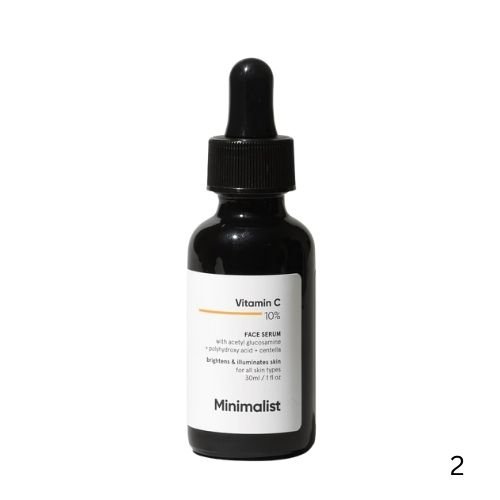 Minimalist Vitamin C 10% Face Serum – With Acetyl Glucosamine, Polyhydroxy Acid (PHA) & Centella | Brightens & Illuminates Skin | Gentle Daily Serum | For All Skin Types | 30 ml