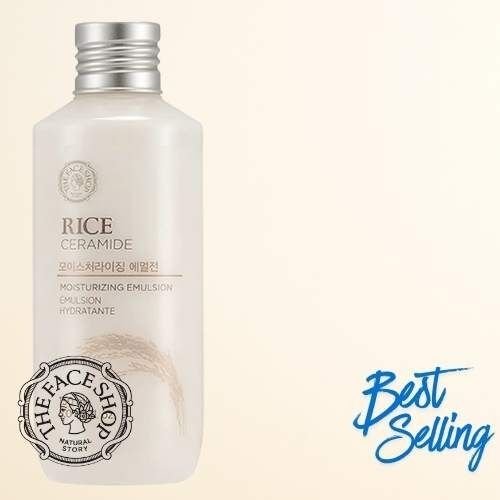 Rice Ceramide Moisturizing Emulsion – Lightweight Hydration | Strengthens Skin Barrier | Long-Lasting Moisture | Smooth, Non-Greasy Finish | 150 ml|THE FACE SHOP CLEAN BEAIUTY.|