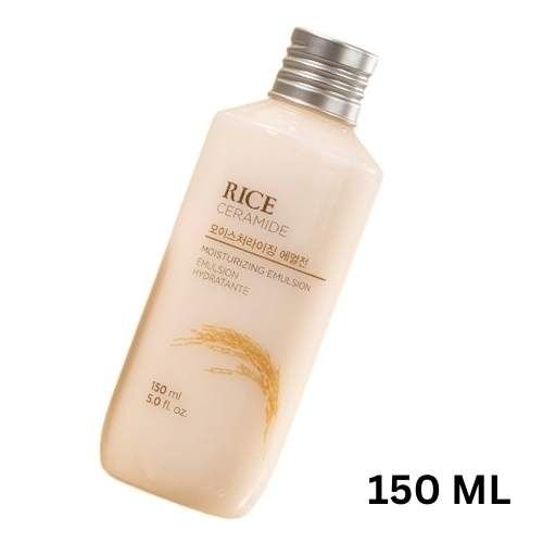 Rice Ceramide Moisturizing Emulsion – Lightweight Hydration | Strengthens Skin Barrier | Long-Lasting Moisture | Smooth, Non-Greasy Finish | 150 ml|THE FACE SHOP CLEAN BEAIUTY.|