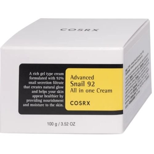 COSRX Advanced Snail 92 All-In-One Cream – 92% Snail Mucin | Deep Hydration & Skin Repair | Lightweight, Non-Greasy Moisturiser | 100 g