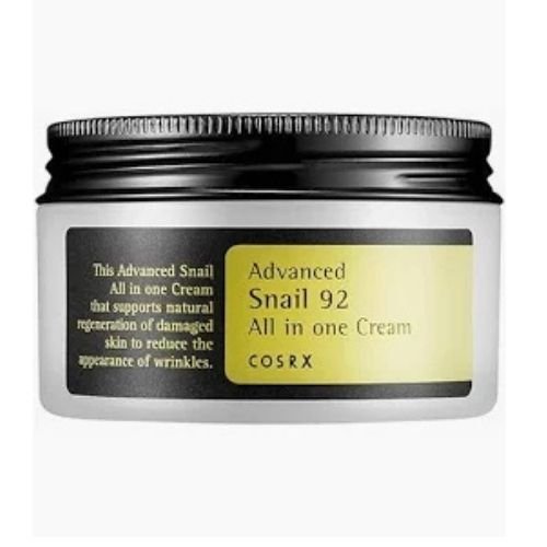 COSRX Advanced Snail 92 All-In-One Cream – 92% Snail Mucin | Deep Hydration & Skin Repair | Lightweight, Non-Greasy Moisturiser | 100 g