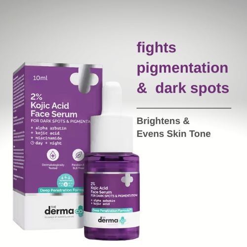 The Derma Co 2% Kojic Acid Face Serum with Alpha Arbutin & Niacinamide – For Dark Spots & Pigmentation