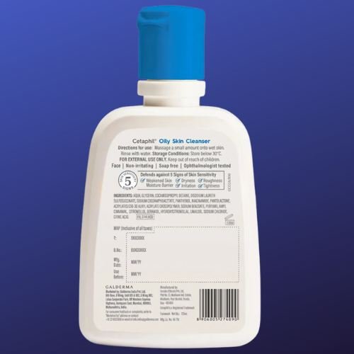 Cetaphil Oily Skin Cleanser for Combination to Oily, Sensitive Skin – 125 ml