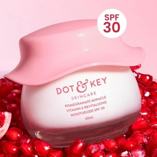 Dot & Key Pomegranate & Peptide Youth Restore Moisturizer SPF 30 – Firms & Plumps Skin | With Multi-Peptides | 48-Hour Intense Moisture | Daily UV Protection | 60 ml