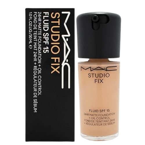  MAC Studio Fix Fluide SPF 15 – 24 Hr Matte Foundation + Oil Control (Fond de Teint Mat 24H, regulator de sebum) | 30 ml / 1.0 fl. oz.