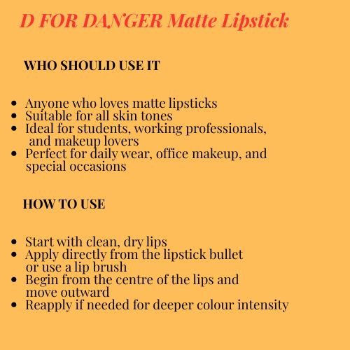 D FOR DANGER Matte Lipstick