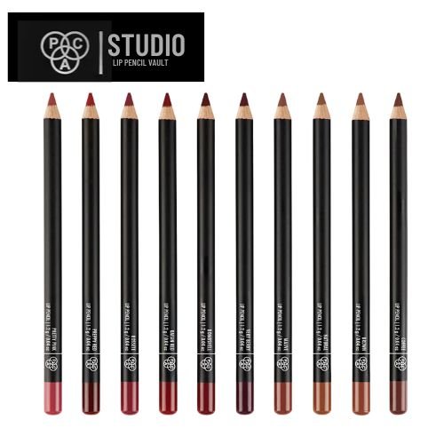 PAC Studio Lip Pencil Vault – Set of 10 Creamy Matte Lip Pencils