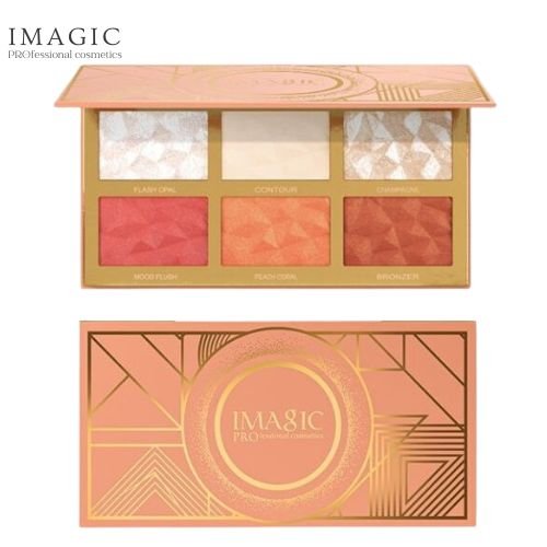 IMAGIC Professional Cosmetics Matte Highlight & Blush Box – 6 Colour Palette