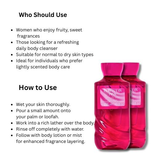 Bath & Body Works Perfect in Pink Body Wash | 295 ml / 10 fl oz | Fruity Fragrance Body Wash for Women