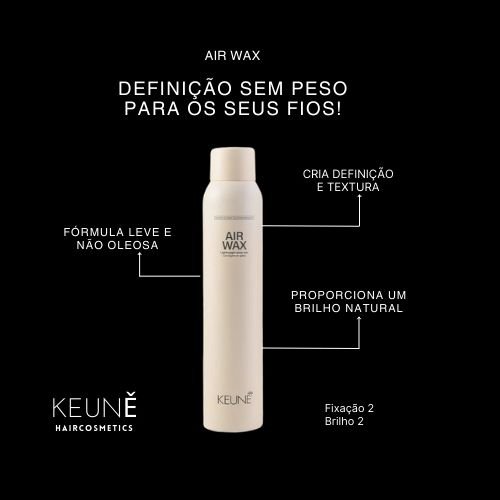 Keune Air Wax Lightweight Spray Wax | Flexible Hold Styling Mist | Natural Shine Finish | For All Hair Types