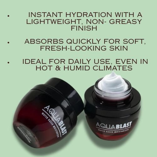 PAC Aqua Blast Water Based Moisturizer | Lightweight Hydration Gel Cream | Oil-Free Feel | For All Skin Types