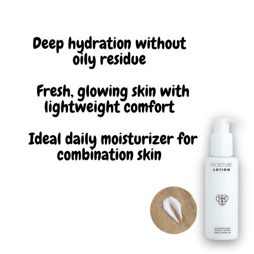 PAC Hyaluronic Acid Moisturizer for Face – Daily Non-Greasy Hydrating Cream for Combination Skin | Fresh Glow Finish | For Men & Women