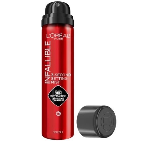 L’Oréal Paris Infaillible 3 Second Setting Mist – 36H No Transfer | Instant 3-Second Set | Lightweight Micro Mist | Long-Wear Makeup Fixer | Daily to Party Use