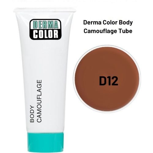 Body Camouflage Derma Color D12 – High-Coverage Cream Concealer | Natural Skin Finish | Long-Wear Body & Face Makeup