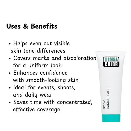 Body Camouflage Derma Color D12 – High-Coverage Cream Concealer | Natural Skin Finish | Long-Wear Body & Face Makeup